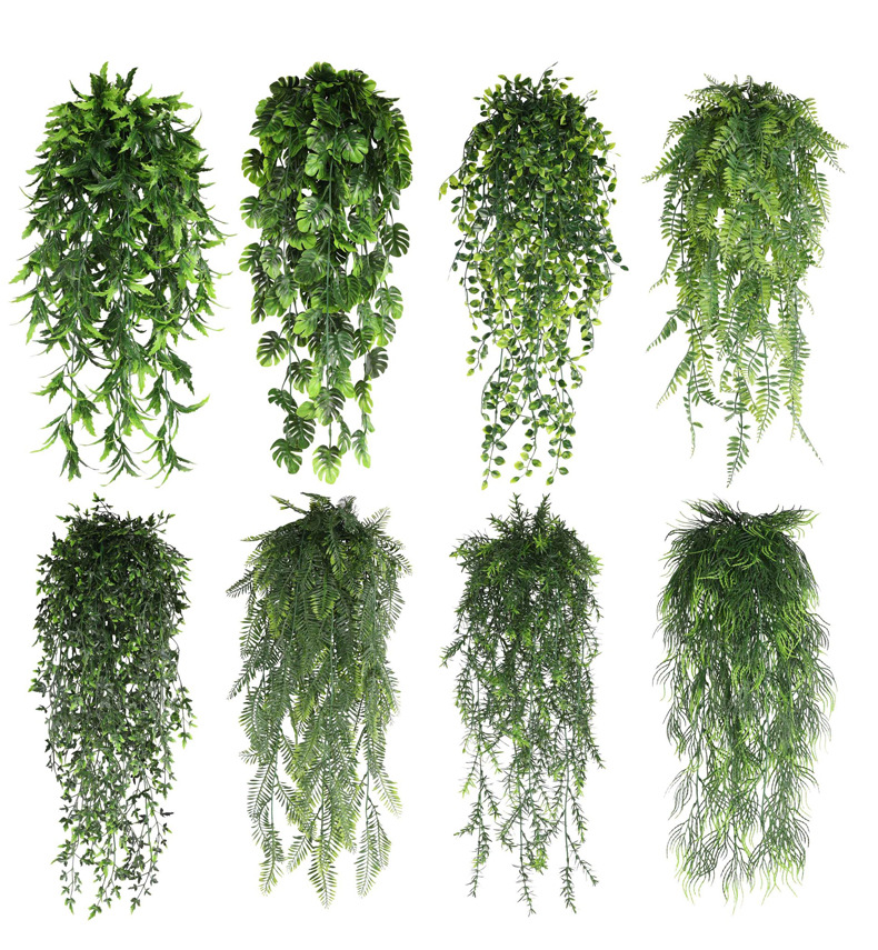 Persian Fern Leaves Vines, Planta Artificial Pendurada, Folha De Plástico, Grama, Festa De Casamento, Parede, Varanda, Decoração De Quarto De Casa, 90cm