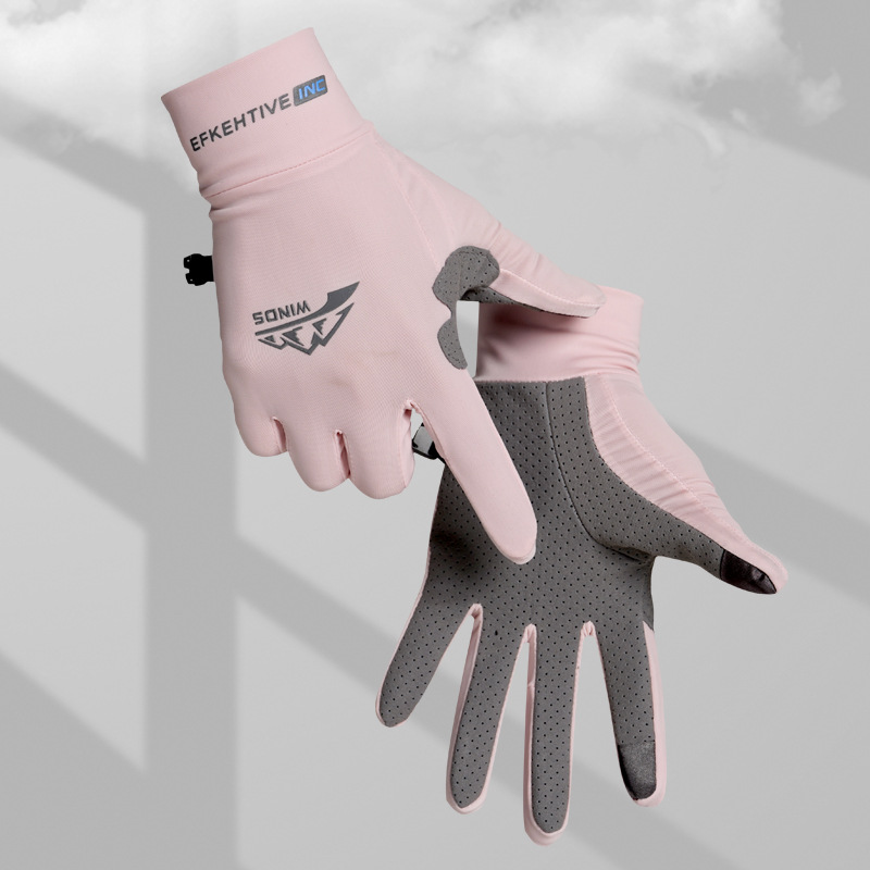 Gants d'équitation en plein air coordonnants pour hommes, gants de pêche à doigts complets, gants d'aviron de kayak, protection solaire, mince, garde au chaud, glace, hiver