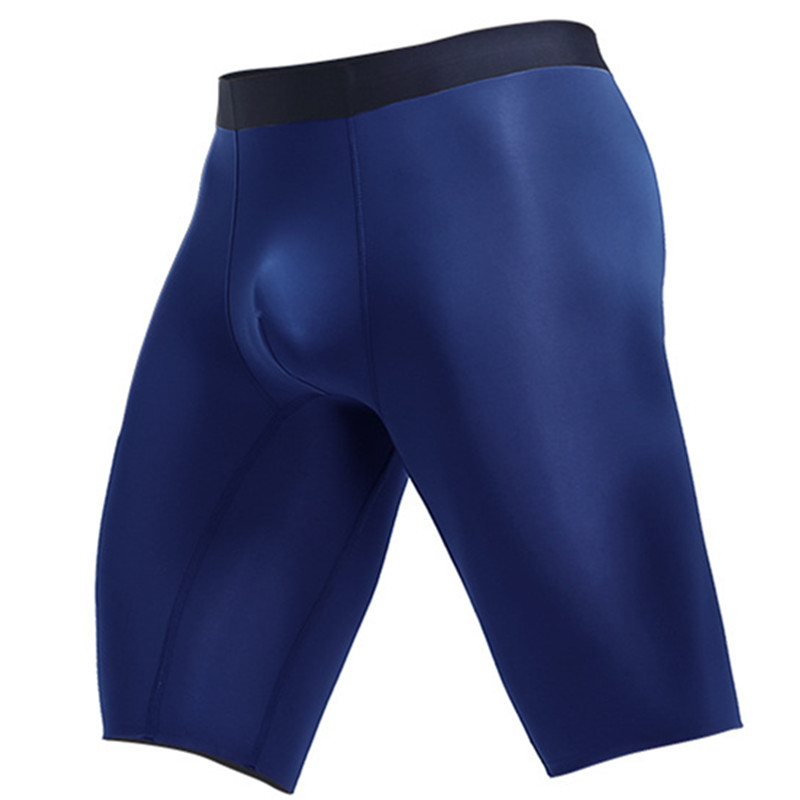 Bielizna męska Bokserki Homme Cienkie, wąskie majtki z lodowego jedwabiu Męskie oddychające etui Kalesony z długimi nogawkami Cueca Calzoncillo L-5XL