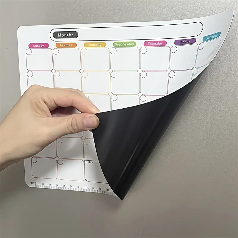 A Refrigerator Magnet ,Monthly And Weekly Planner, Magnetic Calendar Sticker, Soft Note Message Board