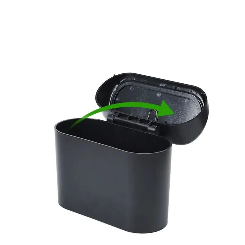 Mini organización de basura para vehículo colgante con tapa, caja de almacenamiento de basura automotriz plegable multifuncional, suministro para coche