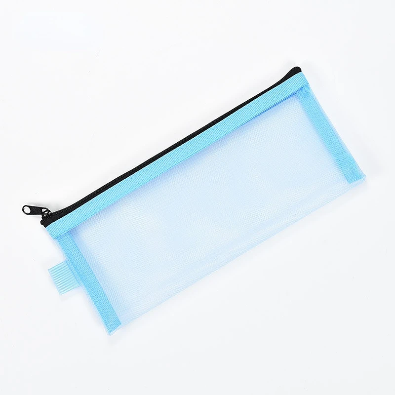 20,5x9cm Mesh Kosmetik Tasche Netze Schreibwaren Bleistift Tasche Fall Halter Zipper Tragbare Lippenstifte Schlüssel Münze Ladekabel veranstalter