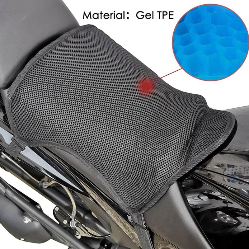 Motorrad Gel Sitzkissen Atmungsaktive Wärmedämmung Air Pad Abdeckung Anti Slip Sonnencreme Sitz Abdeckung Stoßdämpfung Vier Saison
