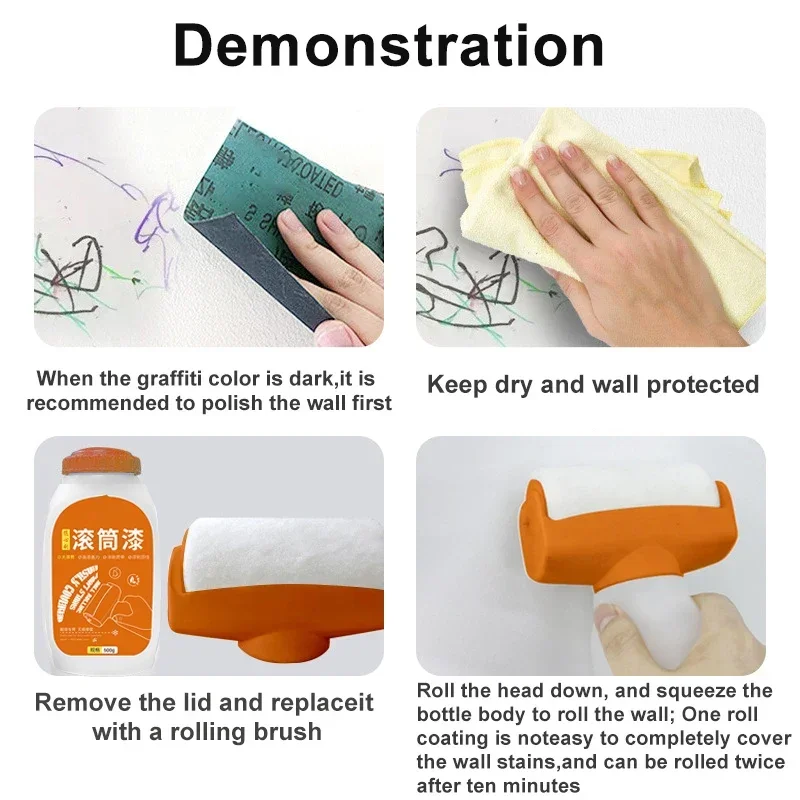 Heißer Antibakterielle Wand Farbe Starke Reparatur Wand Farbe Haushalt Weiß Latex Farbe Mit Roller Pinsel für Wohnzimmer Küche Werkzeug