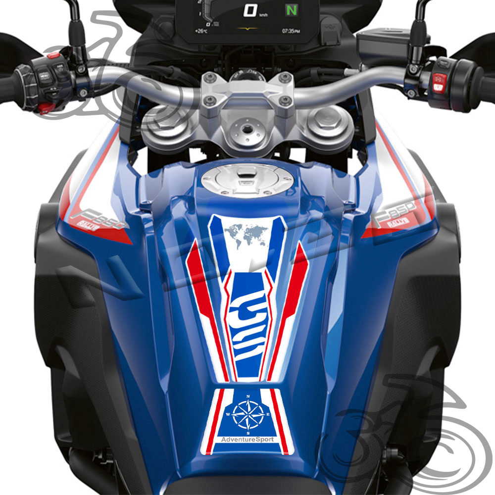 Para F850GS F750GS F 850 750 GS 2020-2024 3D resina almohadilla de tanque de combustible de motocicleta pegatina protección calcomanía accesorios impermeables