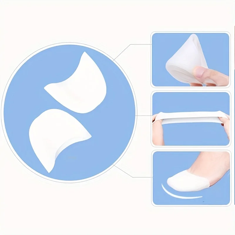 1 par de protetores de dedo do pé de gel macio ballet pointe dança atleta sapato almofadas de dedo do pé pointe silicone gel bolsa protetor com respirável