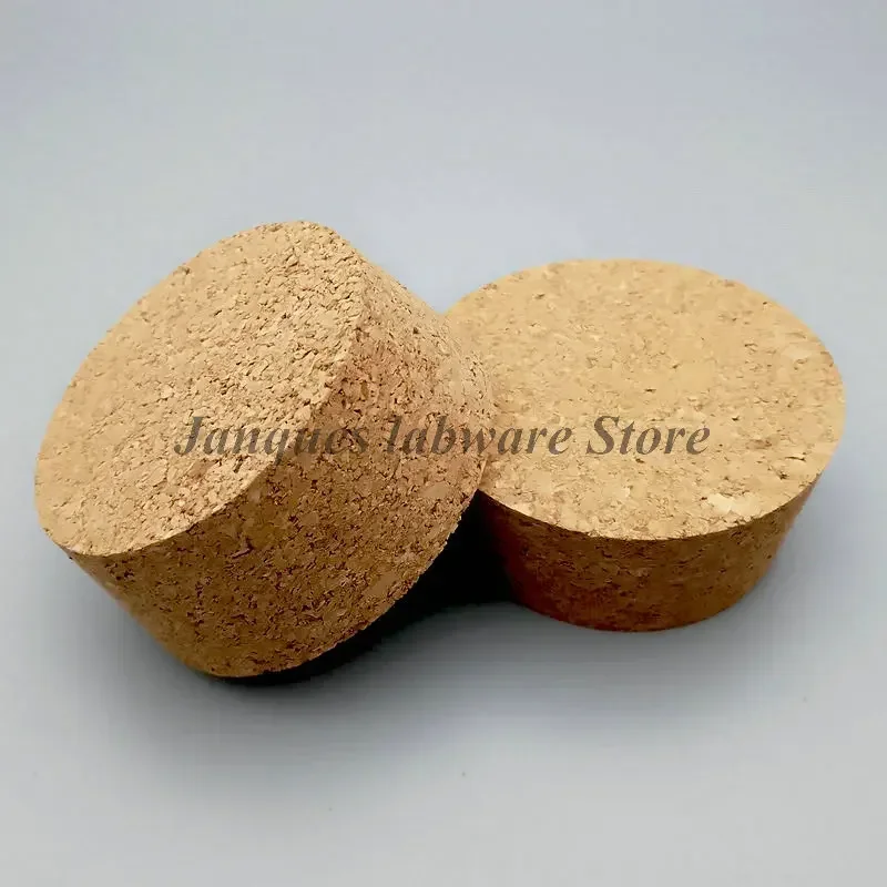 5pcs เส้นผ่านศูนย์กลางด้านบน 32 มม.ถึง 83 มม.ไม้ Cork Lab แก้วขวดกาต้มน้ําพุดดิ้งขวด Cork CAP Burette หลอดฝาปิดไม้