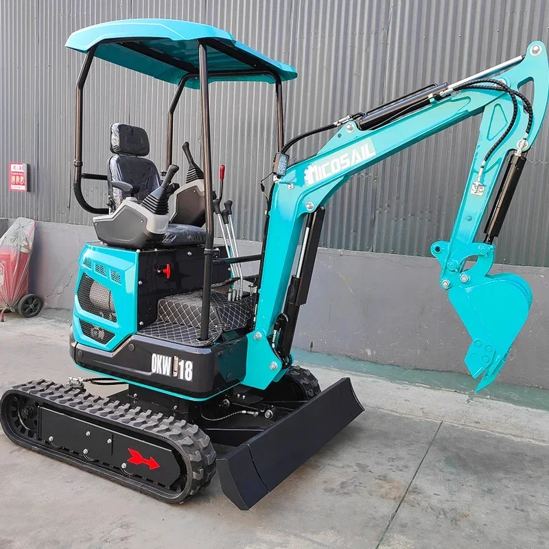 Miniexcavadora de 2 toneladas de alto estándar personalizada, excavadora pequeña con motor central y componentes, tipo excavadora sobre orugas