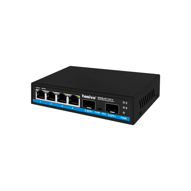 El web elegante gestionó el conmutador RJ45 de 4 puertos 2.5Gbps con 2x10G SFP+ 10Gbps