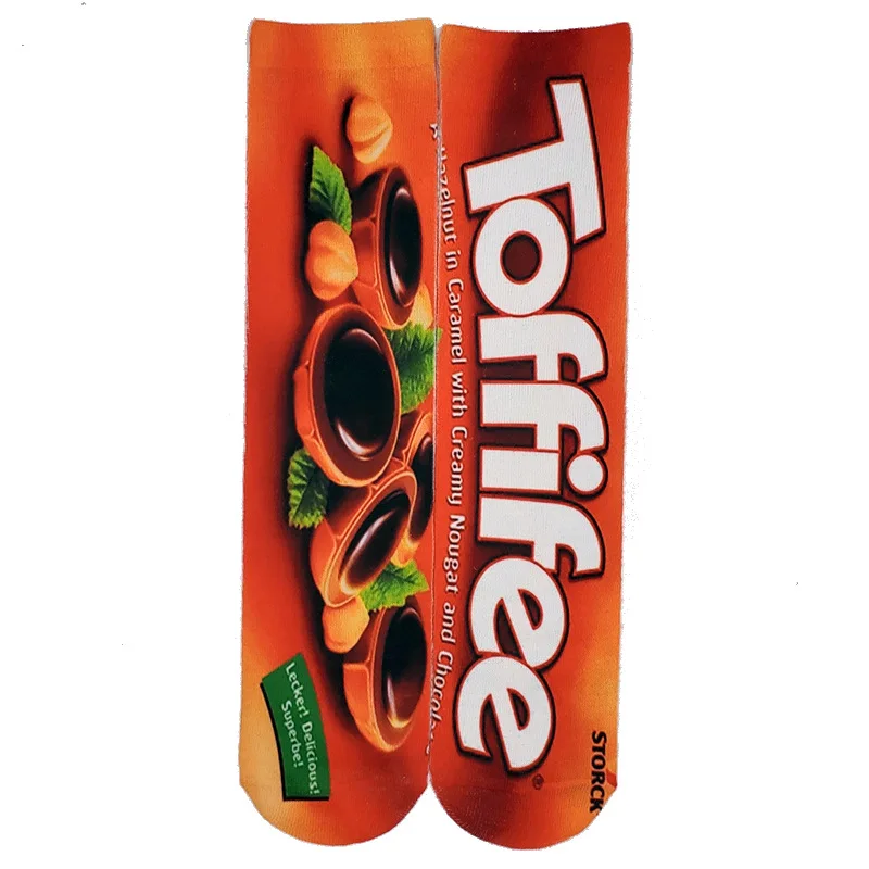 Calcetines para hombre de 11 estilos, calcetines creativos 3D con estampado de patatas fritas, calcetines felices para hombre, divertidos calcetines largos informales de algodón a la moda Harajuku 2702