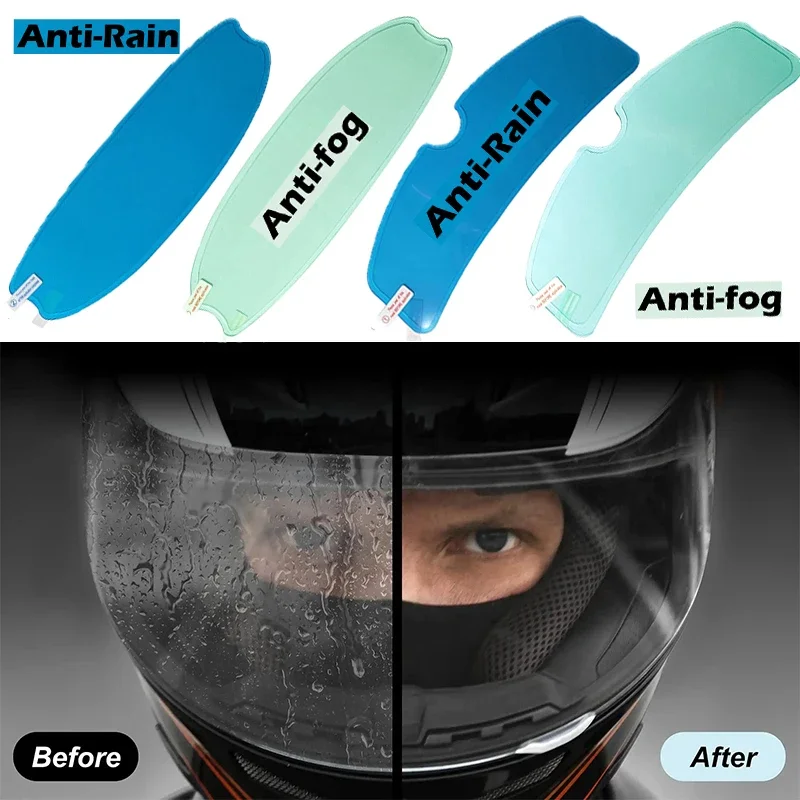Películas antiniebla y antiniebla para casco de motocicleta, conducción de seguridad, Nano recubrimiento duradero, película adhesiva transparente, accesorios para motocicleta
