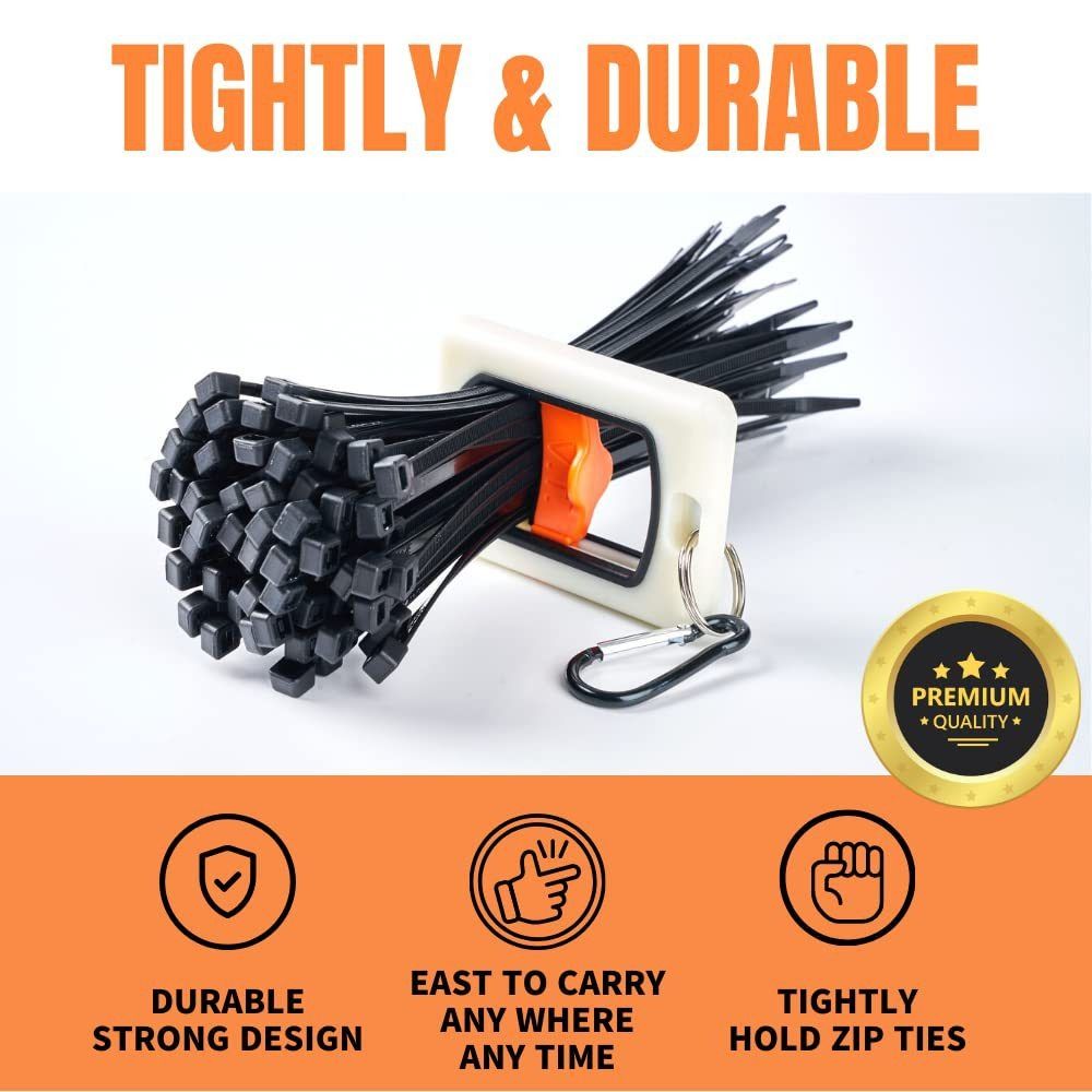 Nuovo organizzatore di fascette per cavi quadrati portaoggetti fluorescente portatile porta fascette per cavi strumento di stoccaggio organizzatore fluorescente