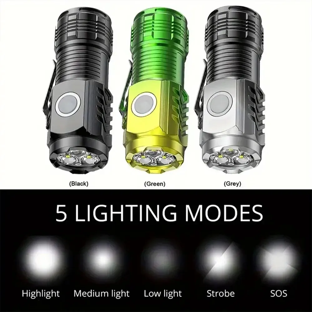 Dreiäugige Monster-Taschenlampe, Nachtwanderung, tragbar, blendend, starker Magnet, Stroboskop-Beleuchtung, kleine Monster-LED-Taschenlampe