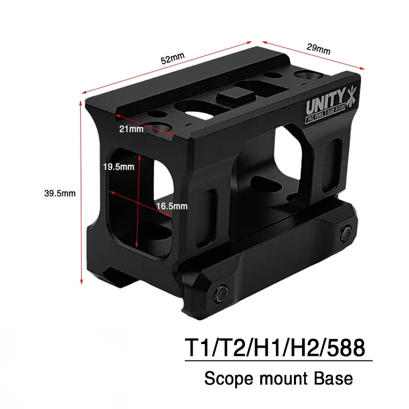 2024 New YR271 UNITY Fast Riser Mount For Tactical Airsoft T2 ROMEO5 Red Dot Sight Scope Universal Heightening Bracket