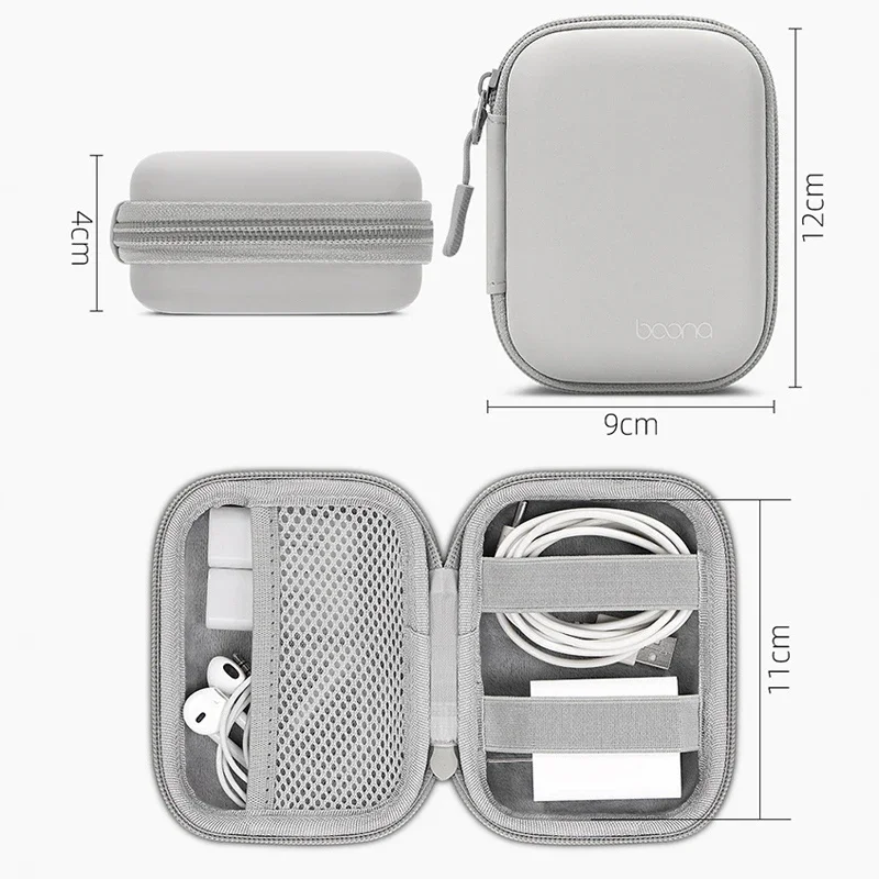 Mini Di Động Cứng Kỹ Thuật Số Tiện Ích Túi Bảo Quản Nhân Tạo Da Tai Nghe Sạc MAC Ốp Lưng Cáp Dữ Liệu Đĩa U Người Tổ Chức