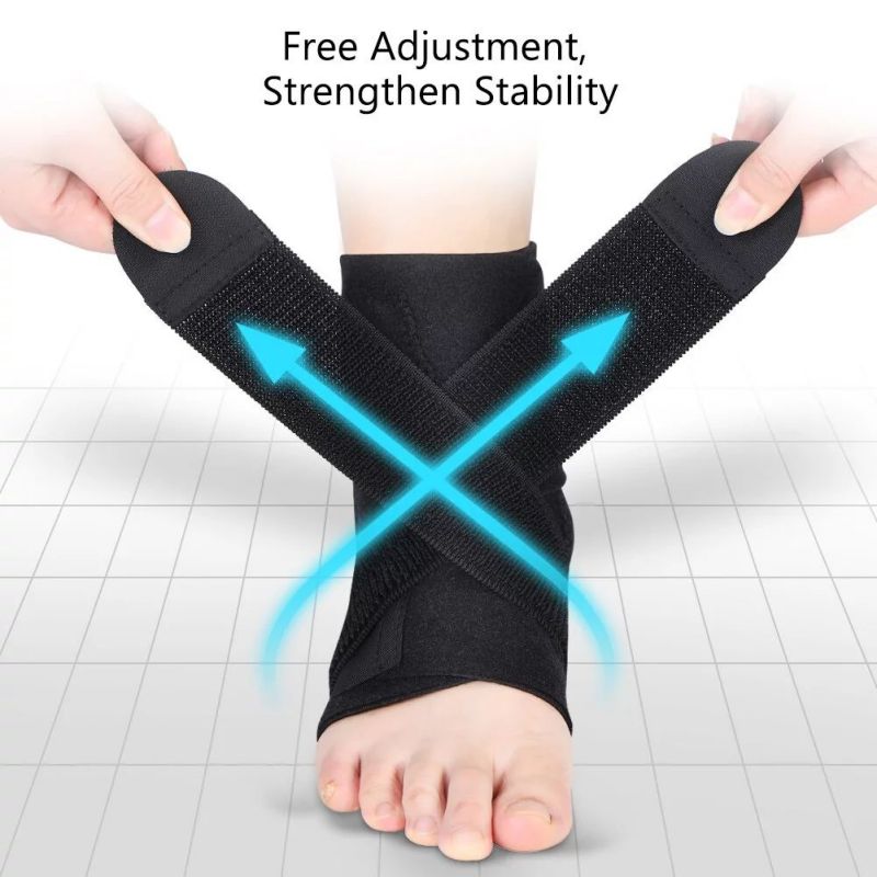 Adjustable Ankle Brace Breathable & Comfortable Elastic Ankle Support Sleeve Running Basketball Volleyball Foot Tendon Support