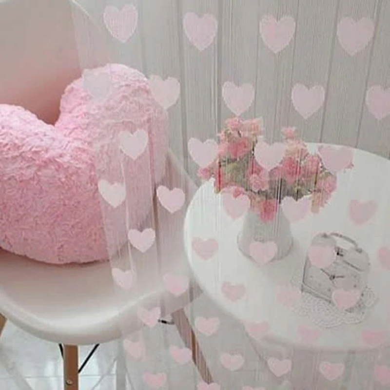 Dây Chuyền Trái Tim Trang Trí Màn Mới Lạ Màn Cửa Sổ Phòng Khách Màn Chia Dây Trang Trí Nhà Màn Dây Tua Rua Cửa