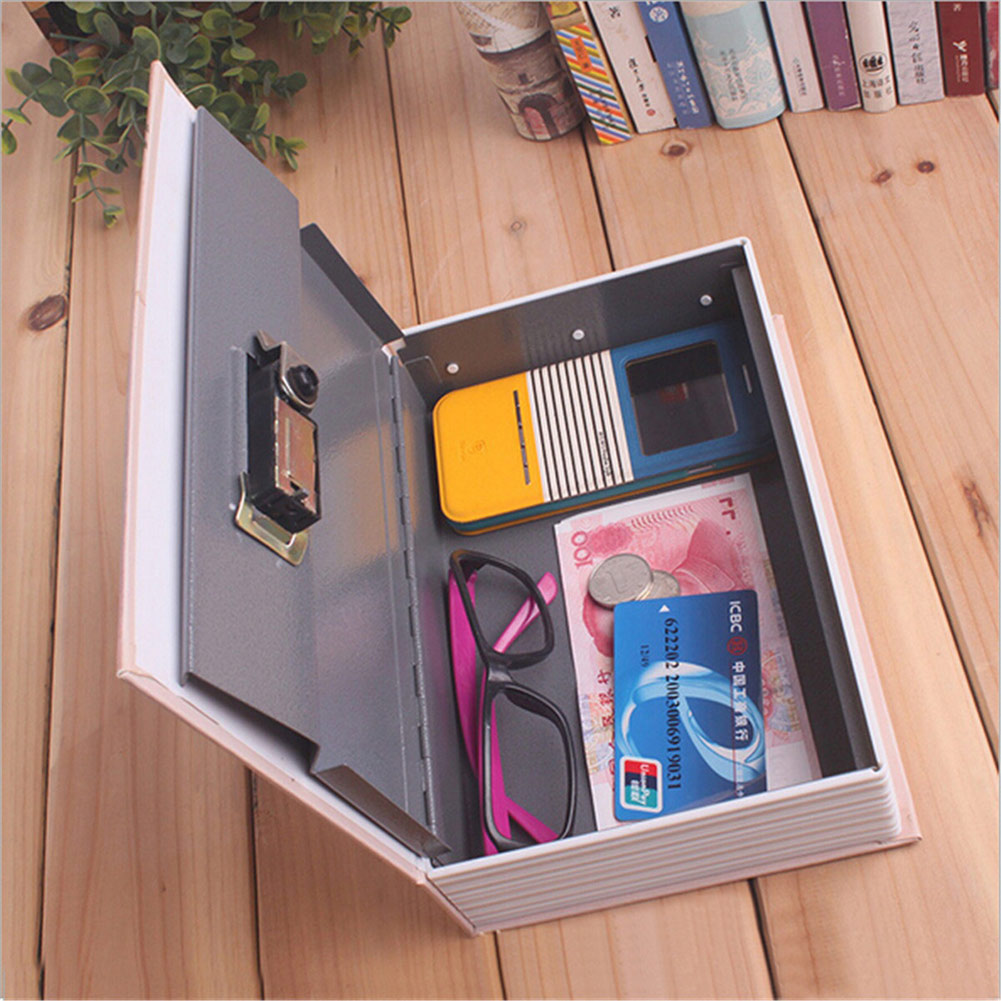 Mini Storage Safe Box for Key Money Cash Jewelry Password Code Security Locker Secret Box Fake Book Decoration for Home Office