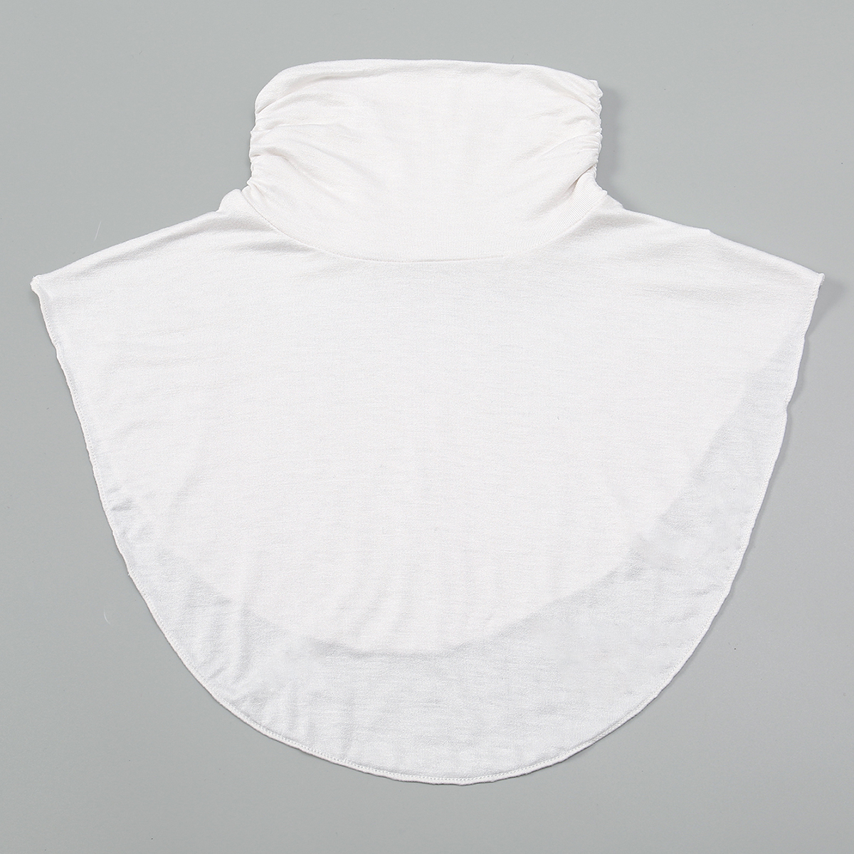 Schwarzer Modal-Fake-Kragen mit hohem Nack, weicher falscher Kragen für Damen, einfarbig, elastischer Jersey-Abnehmbarer Kragen