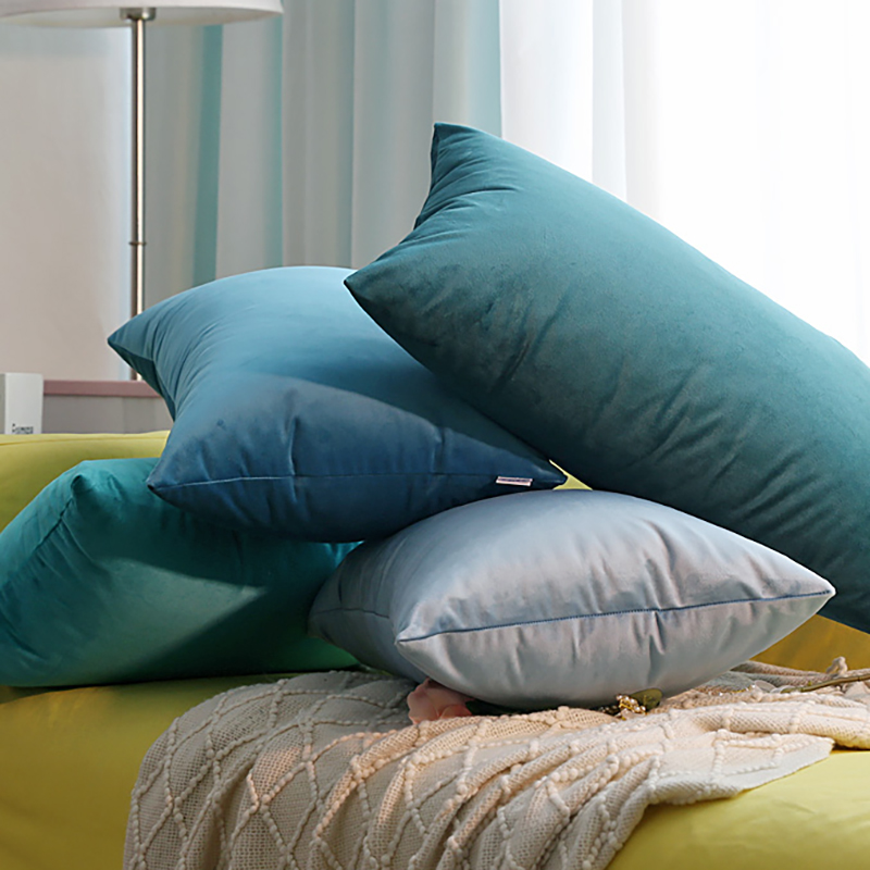 Fundas de cojín de terciopelo suave, fundas de almohada a cuadros para sala de estar, sofá, 30x50 cm, funda de almohada nórdica para decoración del hogar