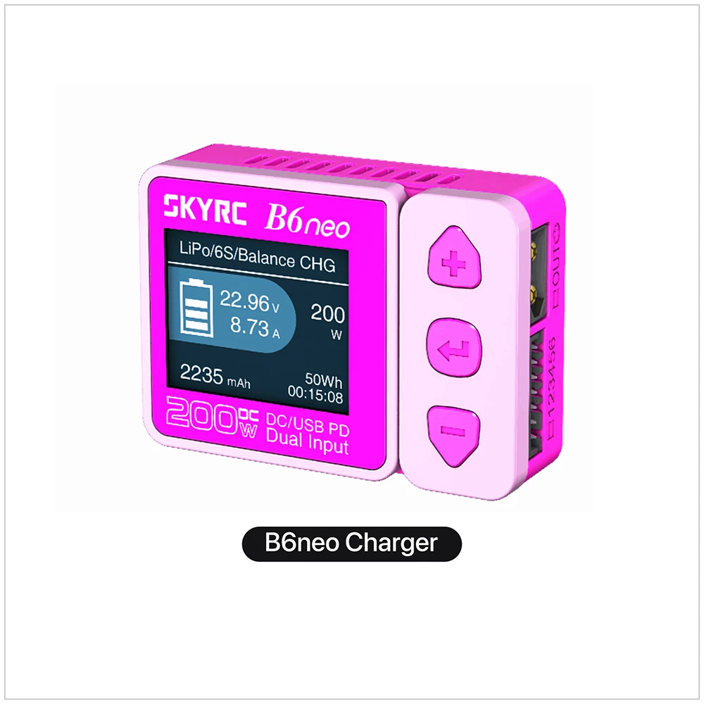 SkyRC B6 neo Smart Ladegerät DC 200W PD 80W LiPo Akku Balance Ladegerät SK- 100198   Kompakter 6S-Ladegerät-Entlader