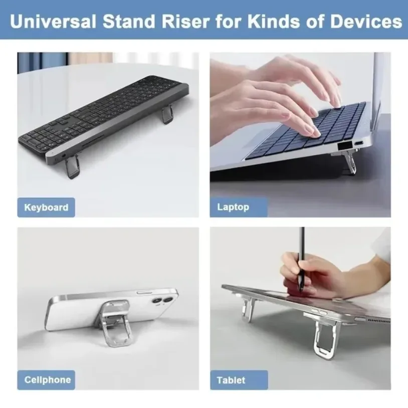 2 unids/set ángulos ajustables plegable escritorio Invisible portátil Mini portátil aleación soporte elevador para portátil portátil