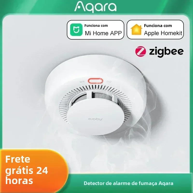 Aqara detector de fumaça sensor detector de gás natural zigbee 3.0 monitor alarme incêndio alerta sonoro assistente casa app trabalho com homekit
