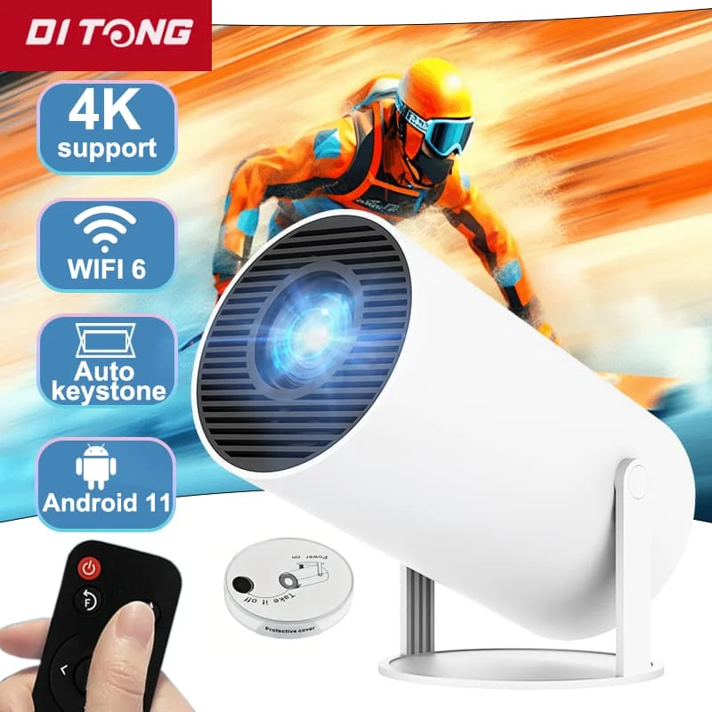 DITONG HY300 Plus Proiettore HD Portatil 4K 1280x720P Android Wifi LED Video Home Theater Cinema Telefono Mini Giochi Proyector Film