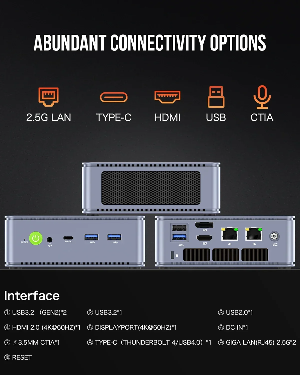 GMKtec K6 Mini PC AMD Ryzen 7 7840HS MINI PC WIFI6 BT5.2 Windows 11 Pro DDR5 NVME SSD PCIE 4.0 Desktop Office Gaming Computer