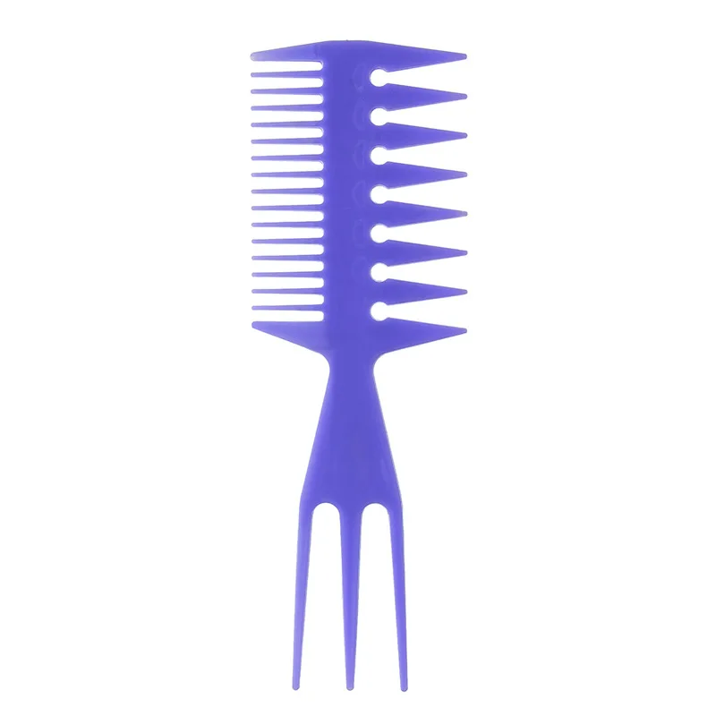 3-In-1 ฟันใหญ่คู่ฟันหวีผมสําหรับผู้หญิง Anti-Static หวีสําหรับผมหยิก Hairdressing จัดแต่งทรงผมสําหรับชาย