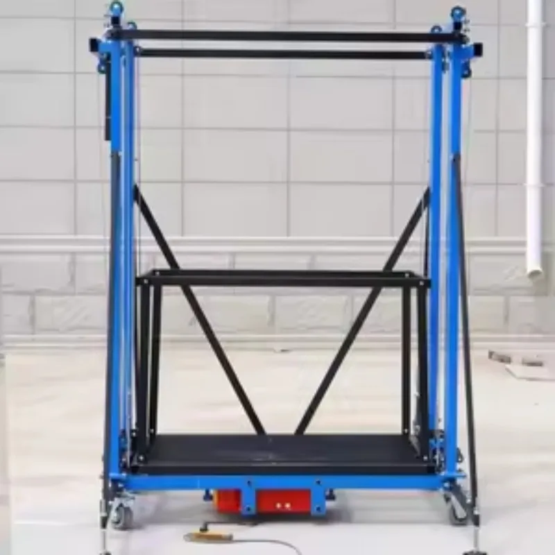 Electric Mobile Scaffolding Lift With Emergency Stop Safety System 500KG Capacity 2M 4M 8M Height