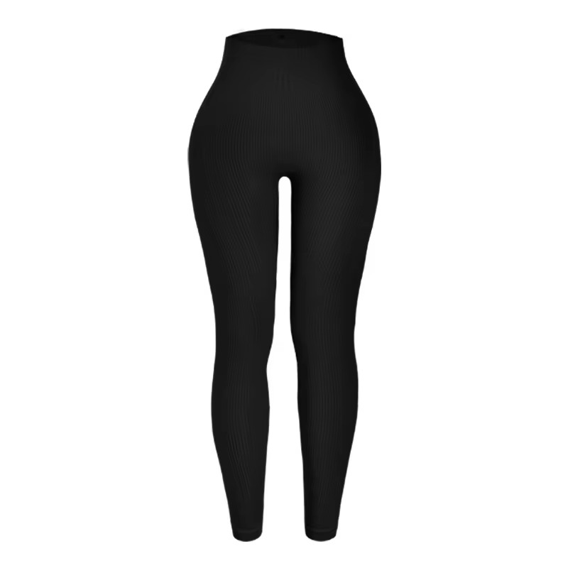 Naadloos gebreide draad yogabroek voor dames, sportlegging met hoge taille, heuplift, hardlooptraining, afslankend en modieus