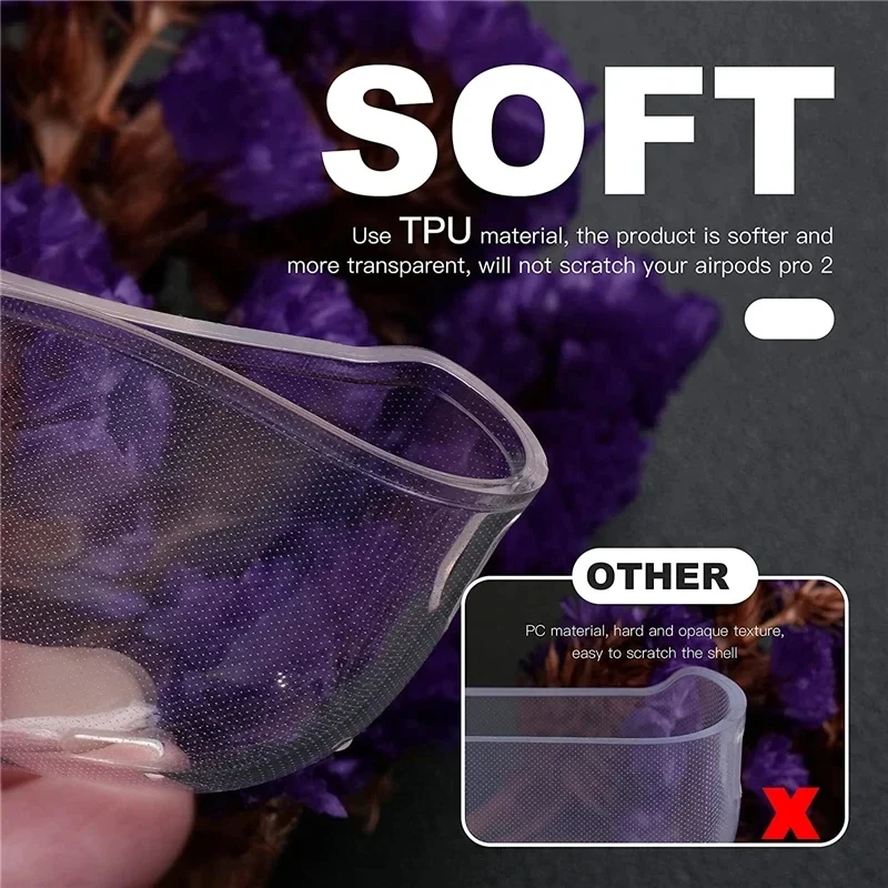 Para Airpods 1, 2, 3, 4 Pro Pro 2, funda para auriculares de TPU Simple y transparente con correa de cordón, cubierta de accesorios