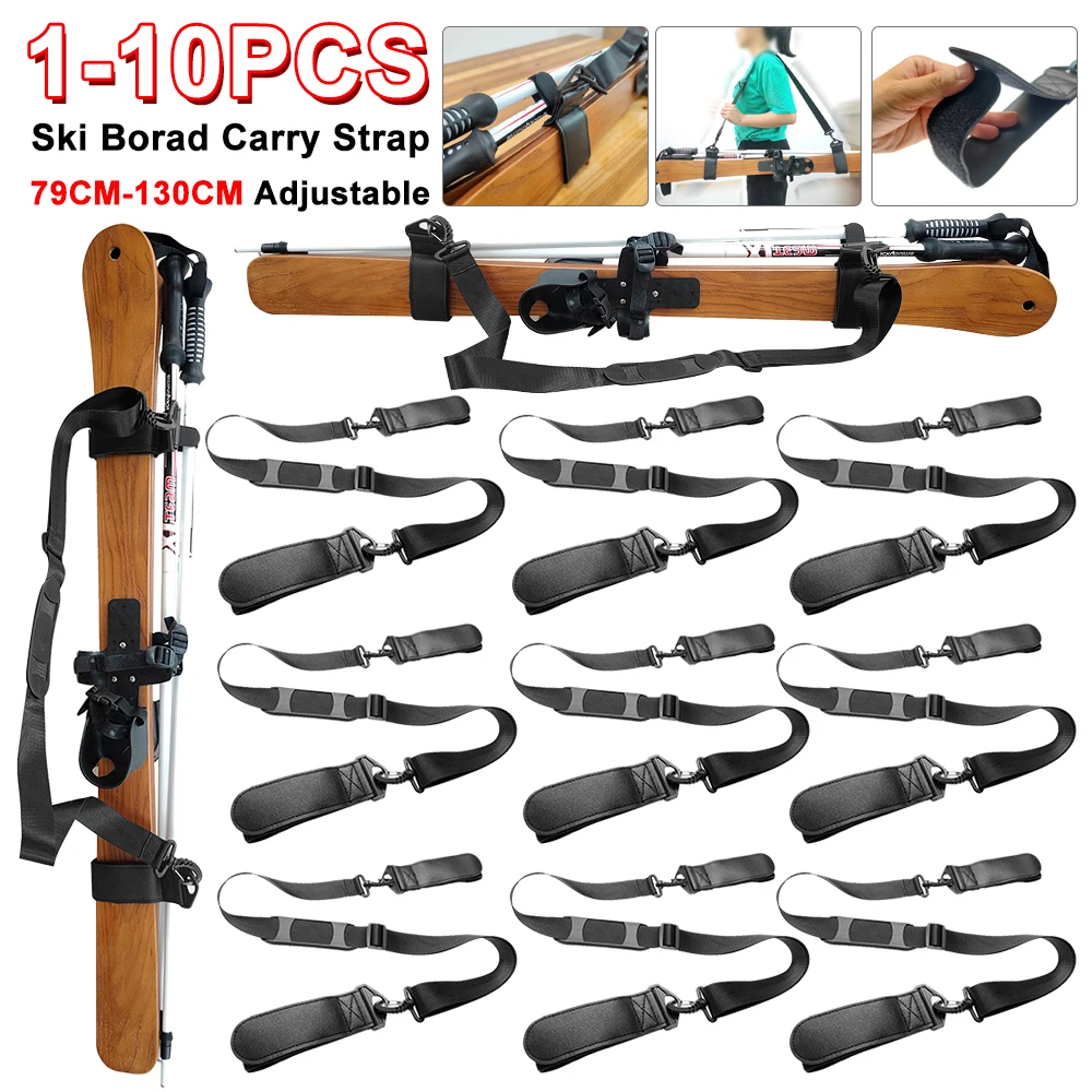 1-10 stücke Ski Board Schulter Gurt Ski Board Tragen Einstellbare Schulter Sling Griff Straps Tragbare Outdoor Sport Skifahren werkzeug