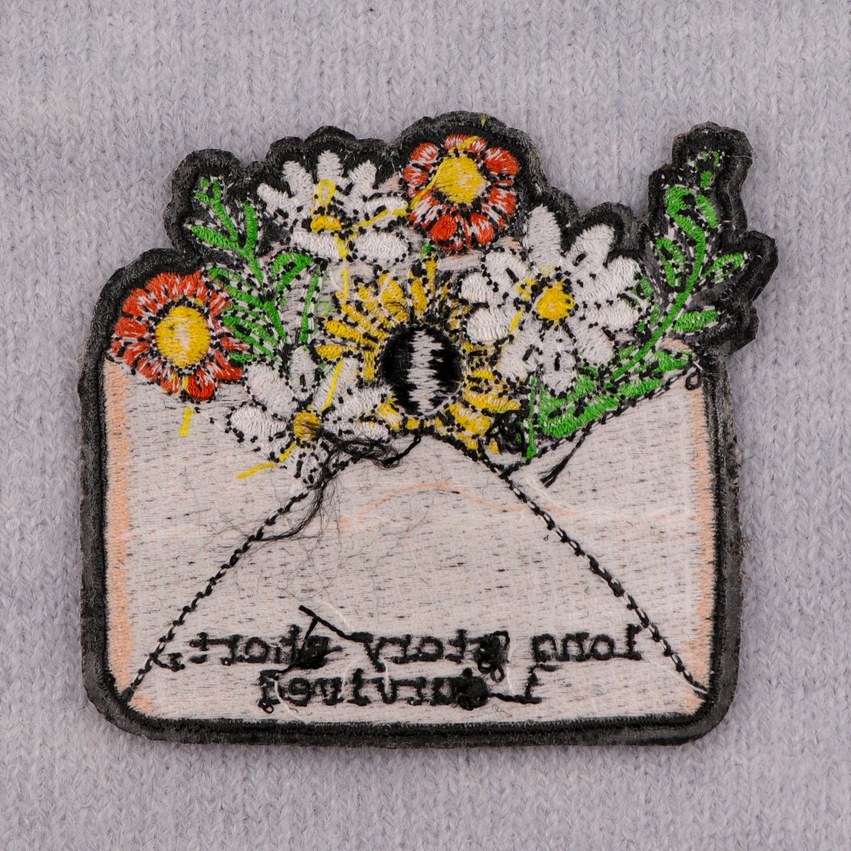 Lange Geschichte kurze Patches auf Kleidung Sänger bestickte Patches Blumen nähen Abzeichen Eisen auf Patch DIY Kleidung Zubehör