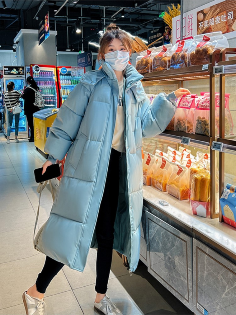 Dày Nữ Mùa Đông Dài Over-The-Đầu Gối Xuống Áo Khoác Nữ Hoodie Áo Khoác Mùa Đông Nữ Quần Áo Của Người Phụ Nữ áo Khoác Mới Outerwears