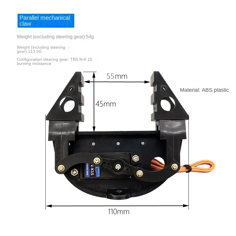 Robot Gripper Plastic Manipulator Claw Clamp Robot Arm For Arduino Robot DIY Kit MG996 Mechanical Gripper for STM32 Robotic Arm