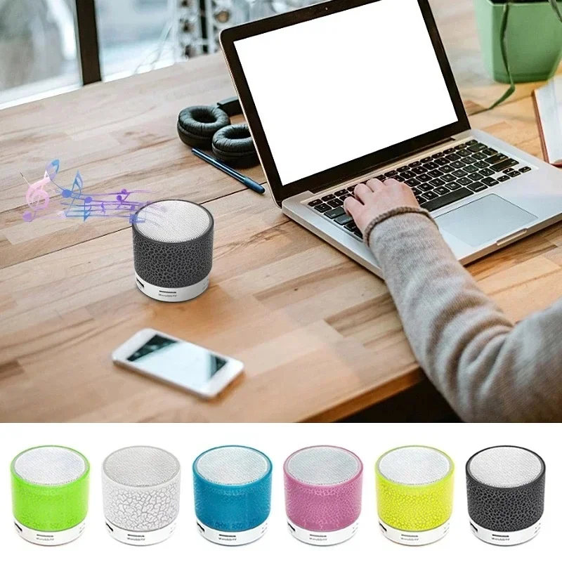 ลําโพงบลูทูธลําโพงไร้สายขนาดเล็ก Crack LED TF Card USB ซับวูฟเฟอร์แบบพกพา MP3 เสียงลําโพงไร้สายสําหรับโทรศัพท์สมาร์ท