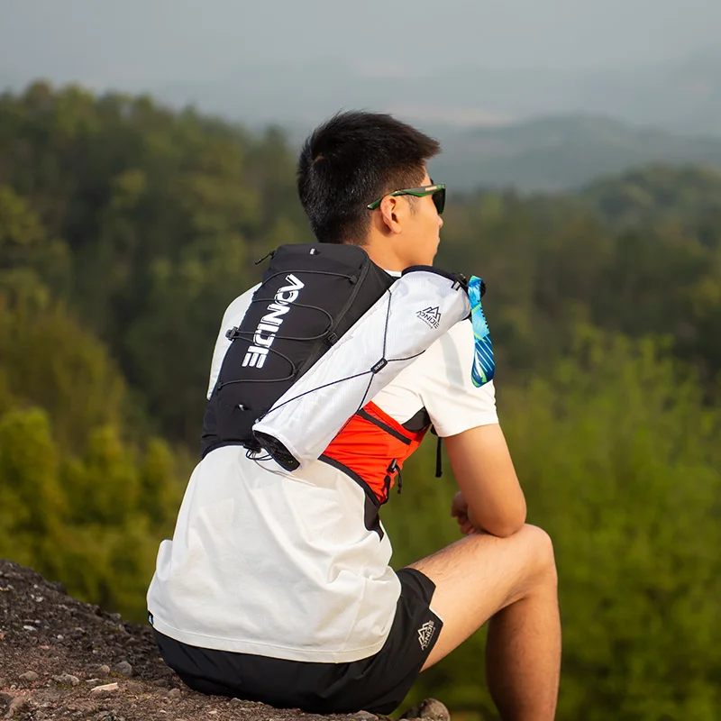 AONIJIE E4418 Lightweight External Hiking Pole Storage Bag Fish Bone Pocket Opening Tightening Buggy Bag