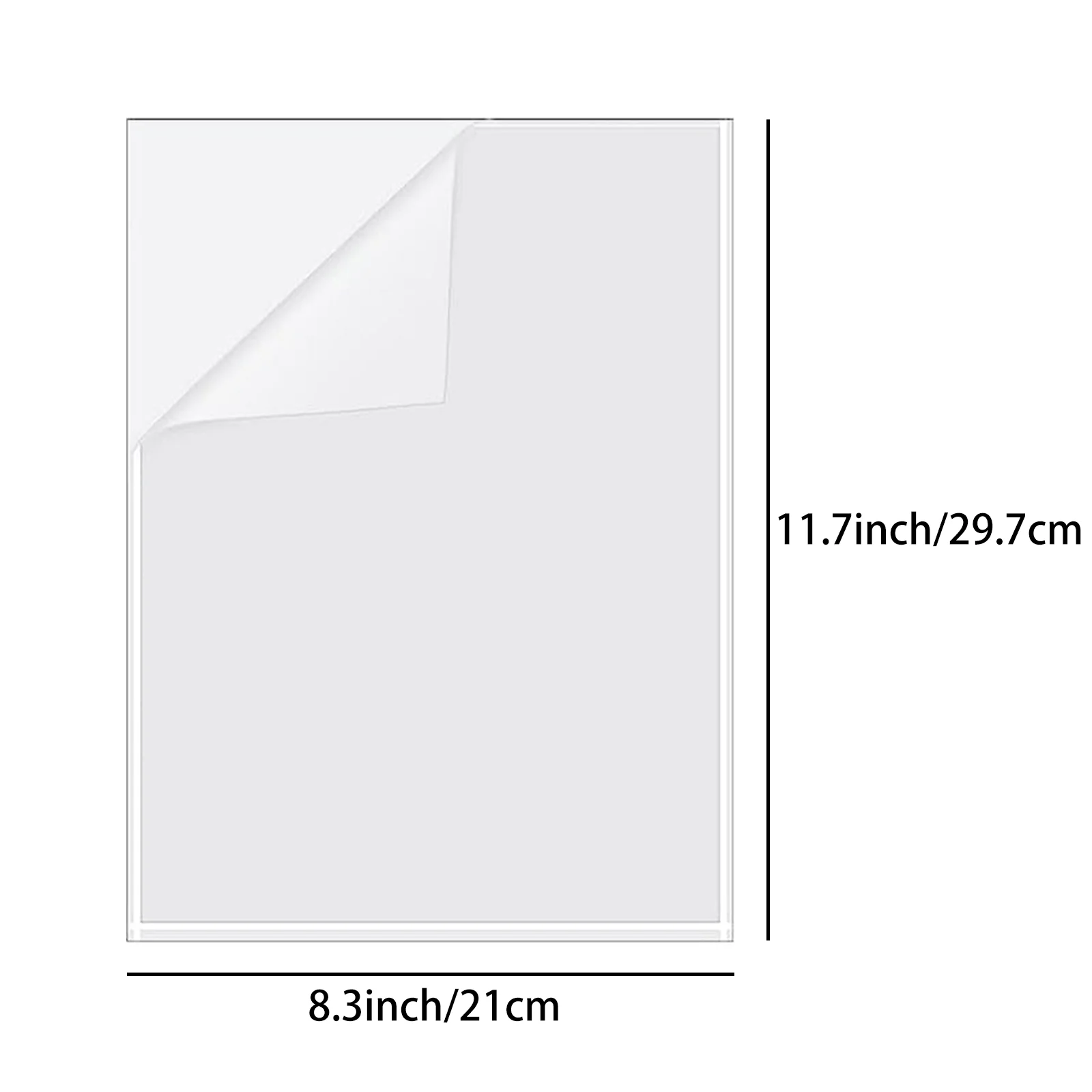 20/50 แผ่น A4 CLEAR Glossy เย็นฟิล์มเคลือบ Self-Adhesive ไวนิลสติกเกอร์กันน้ํา Non-พิมพ์ Office & Home Use