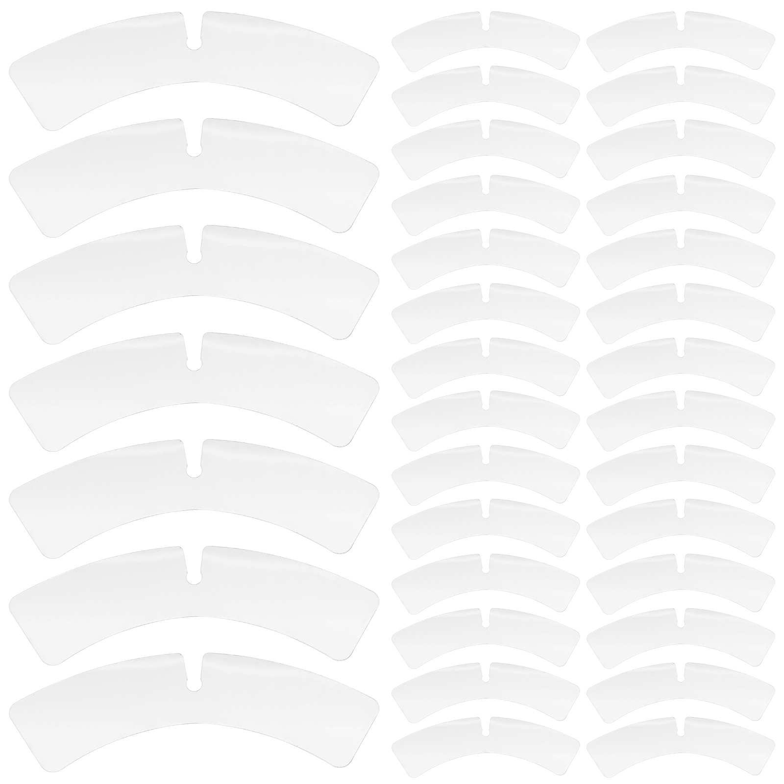 100 Pcs Formal Wear Collar Support Piece Men's Clothes Hanging Rack Sweater Plastic Neck Supplies