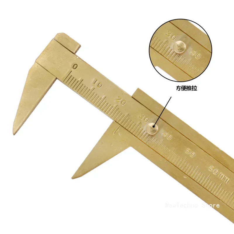 80/100mm Mini Messing Gleit lineal Doppel waage Metall Messschieber Messgerät Mikrometer Präzisions mess zubehör