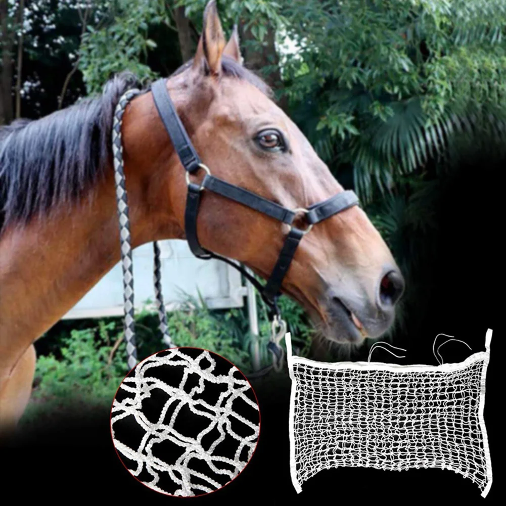 Nylon Heu Net Tasche Langsam Feed Tasche für Pferd Vieh Kuh Feeder Volle Tag Fütterung Große Pferd Feeder Tasche mit kleine Löcher Net Taschen
