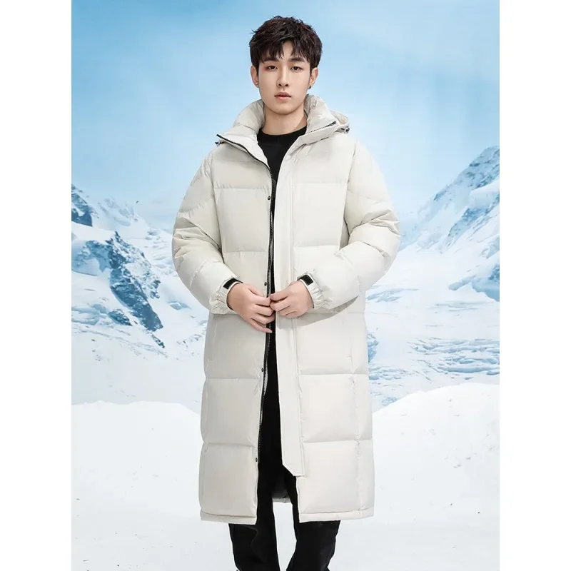 Neue Winter Männer Lange Ente Unten Mäntel Mann Mit Kapuze Dicker Warme Casual Puffer Jacken Hohe Qualität Mann Lange Winter Mäntel Kleidung 4X