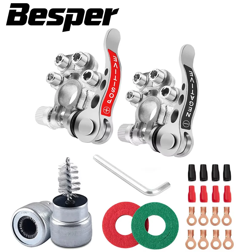 Auto Batterie Terminal Quick Release Trennen Batterie Terminals Kupfer Draht Lugs Kabel Klemme Schraube Anschluss Kit Für Auto Boot