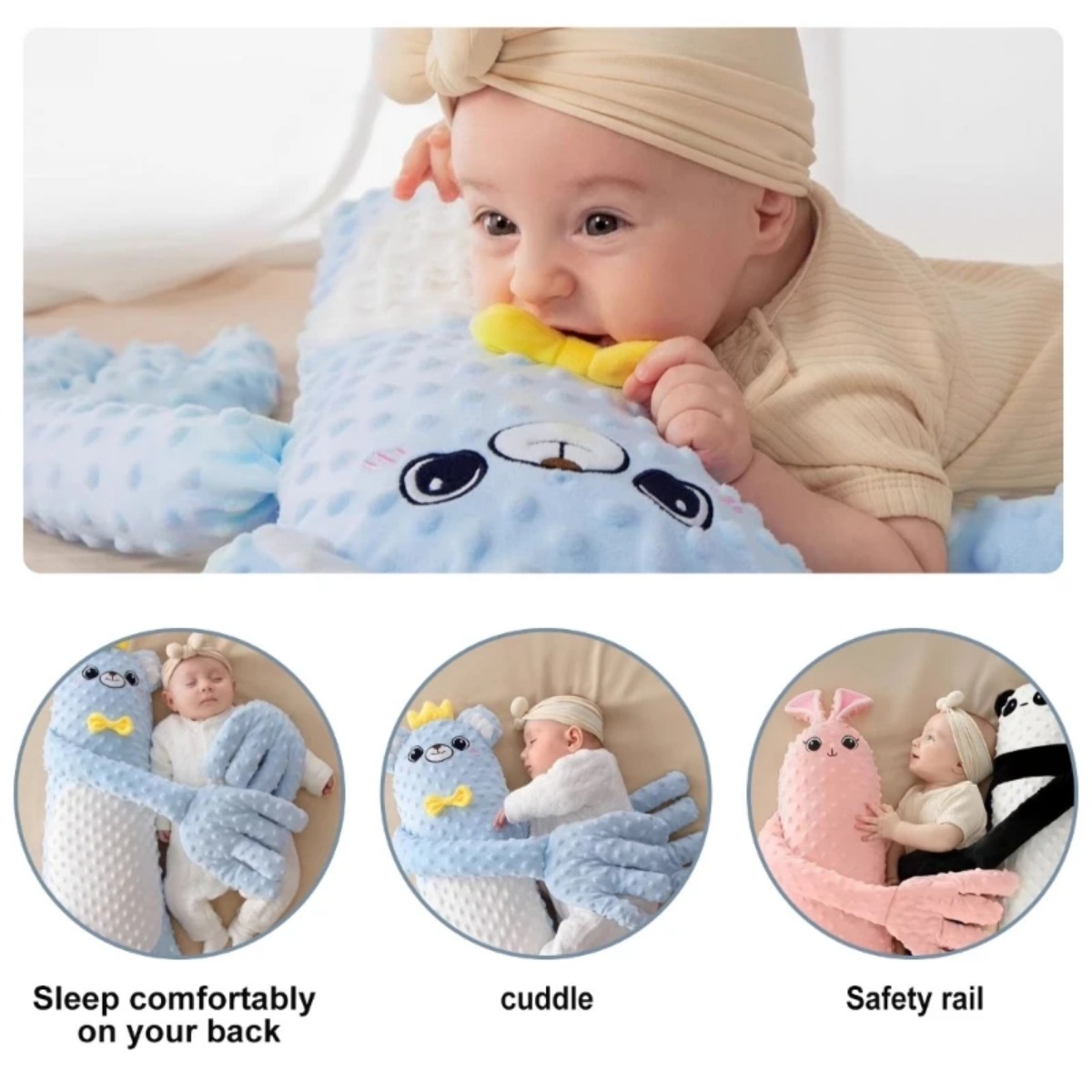 Oreiller électrique pour bébé, compagnon de sommeil, humeur apaisante, paume, télécommande, oreiller d'allaitement pour nouveau-né