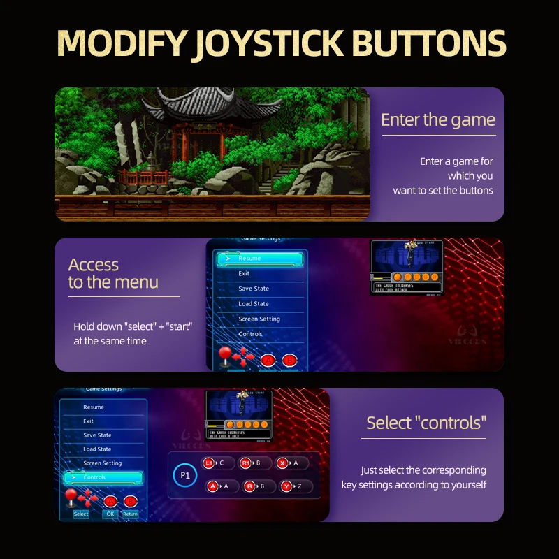 Arcade Video Game Console 4K HD Retro Games Stick For Mame FBA PS1 Arcade Emulator With Dual Joystick