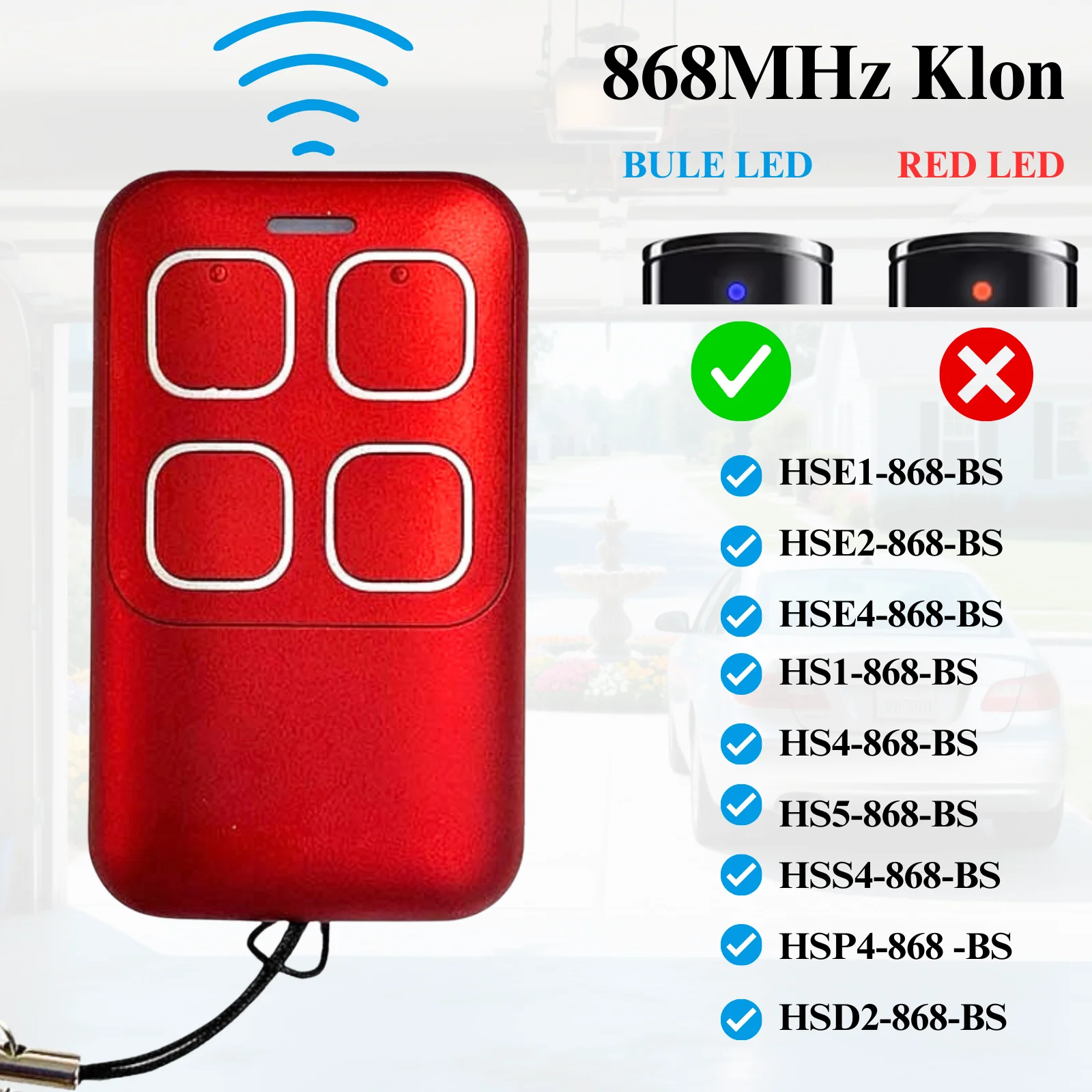 Совместимый HORMANN BiSecur HSE1 HSE2 HSE4 868 BS telecommande 868 МГц гаражный пульт дистанционного управления Дубликатор HORMANN BS HS1 HS4 HS5