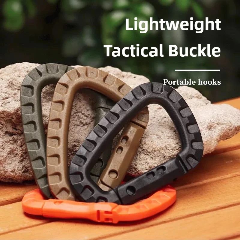 Escursionismo tattico medio leggero da esterno Escursionismo Dag esterno in plastica Acciaio a sospensione rapida con portachiavi con serratura D