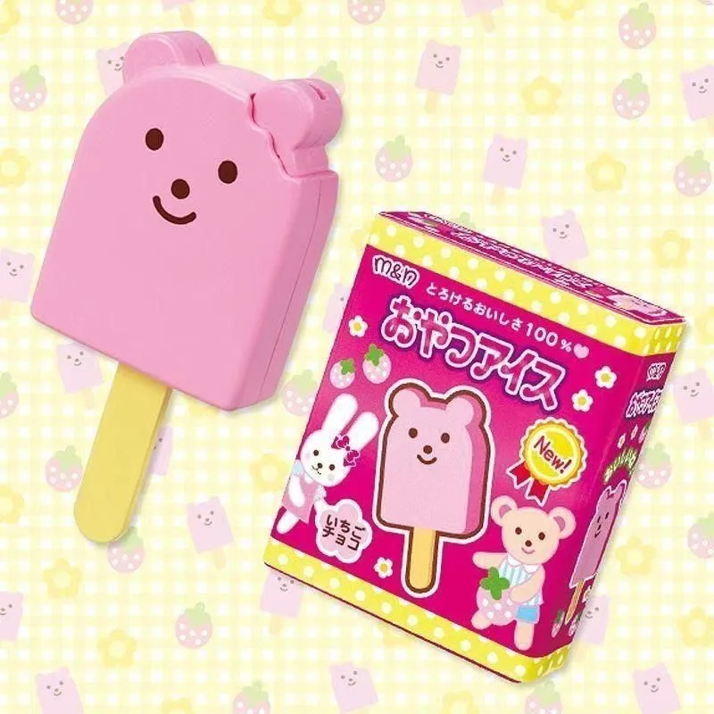 Lindo juego de helado de fresa, juguete de alimentación para niños, muñecas para juego de imitación, juguete de comida simulada para niñas, juguete de alimentación de pudín de paleta